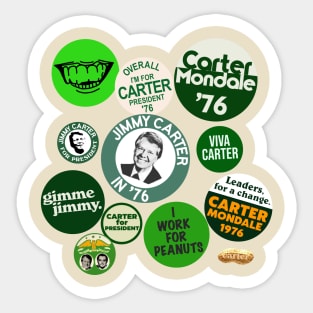 JIMMY CARTER for President ))(( Vintage Presidential Campaign Slogans Sticker